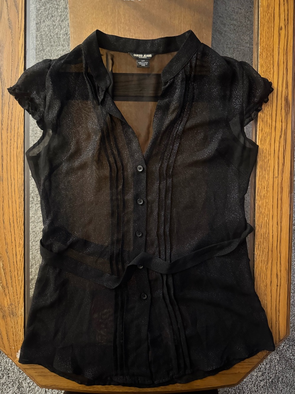 Vintage Y2K Guess Sheer shimmer Blouse